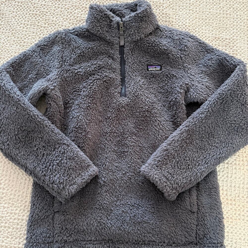 Girls Xl (14) Patagonia Pullover Sherpa Synchilla Grey
